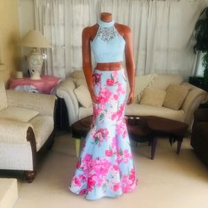 B.Darlin set amazing skirt and lace crop top Homecoming Prom Wedding Event 5 / 6